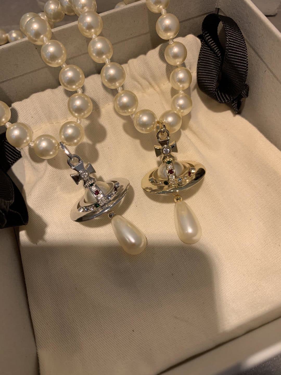 Vivienne Westwood Elegant Pearl Necklace with Pendant